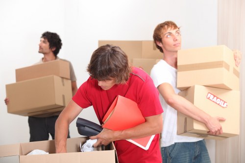 Expertly packed fragile items in sturdy boxes