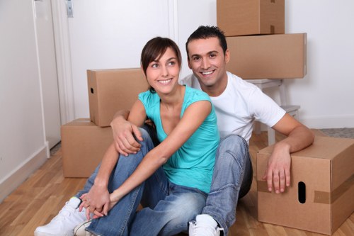 Eco-friendly packing materials being used for sustainable moving