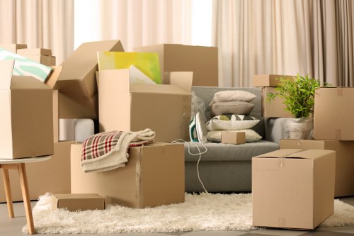 Organized packing process for a commercial move