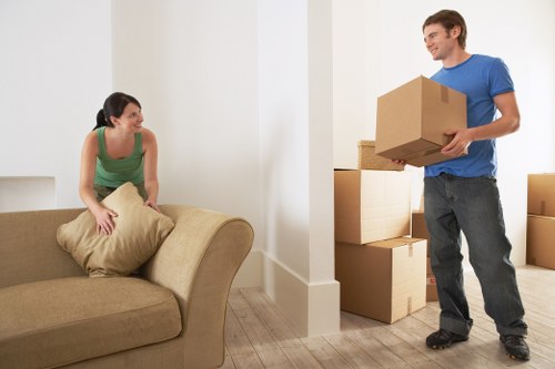 Team of removalists assisting with furniture assembly