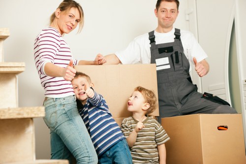 Secure packing of furniture items by experts